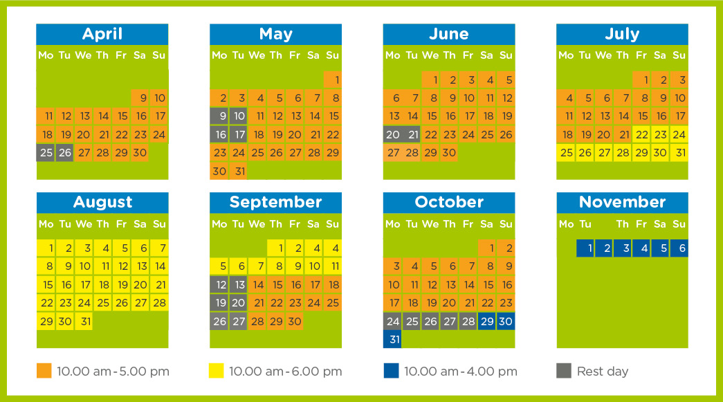 Ravensburger Spieleland_Opening hours